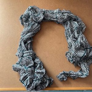 Black White and Teal Scarf